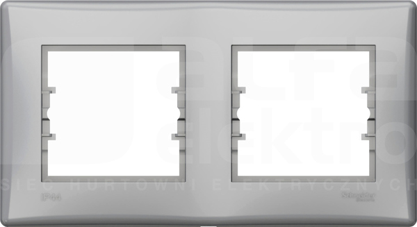 SEDNA IP44 aluminium Ramka 2-krotna pozioma