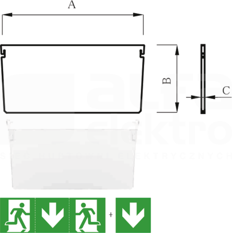 SAFE LED II Klosz do oprawy