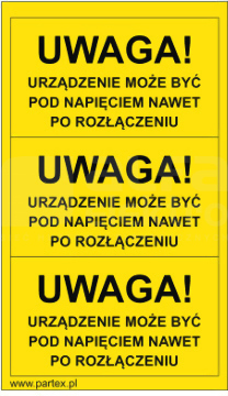 PLB 79x40mm żółty UWAGA POD NAP.PO ROZŁ. (30szt) Zeszyt z etykietami