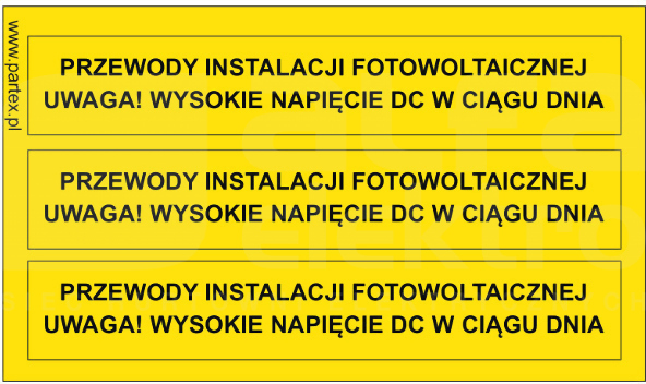 PLB 120x26.3mm żółty PRZEWODY INST.FOTOW (20szt) Zeszyt z etykietami