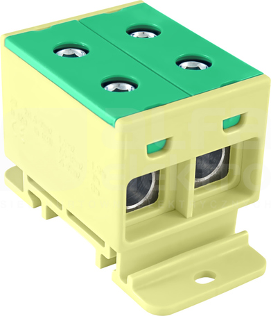 ZGX 35MM2 2x35 ŻÓŁTO - ZIELONA Złączka na szynę TH
