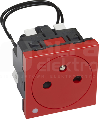 M45 2P+Z 16A 250VAC czerwony Gniazdo zacisk automatyczny