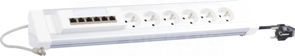 6x2P+Z 6xRJ45 FTP kat.6 Blok do sal konferencyjnych ze switchem