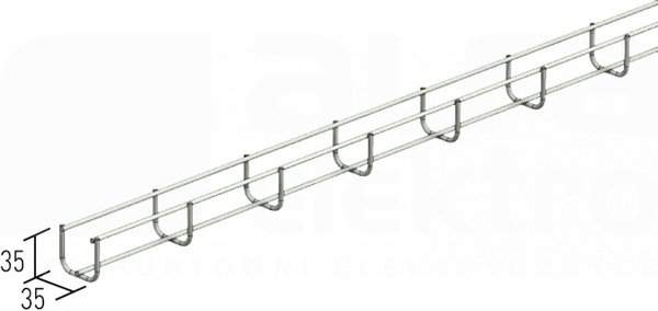 CP35 INOX316L (35x35) (3mb) Pokrywa korytka kablowego siatkowego
