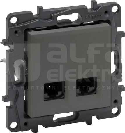 NILOE STEP 2xRJ45 kat.5e UTP stalowy Gniazdo komputerowe