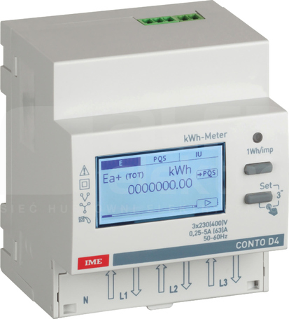 WH/VARH 3F 4MOD 63A Z WYJ. IMP. (MID) Licznik energii