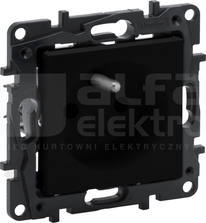 NILOE STEP 2P+Z 16A 230V czarny Gniazdo zasilające zaciski śrubowe