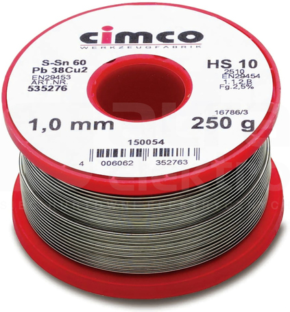S-Sn60Pb38Cu2 1mm/100g Spoiwo