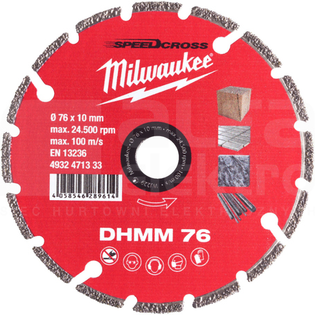 DHMM 76mm Tarcza diamentowa