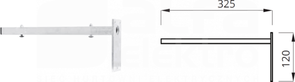 TWINS alu Uchwyt ścienny 90D