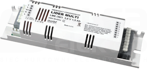 LIDER MULTI-EVG 6,0V 6-80W 1h biały Moduł awaryjny