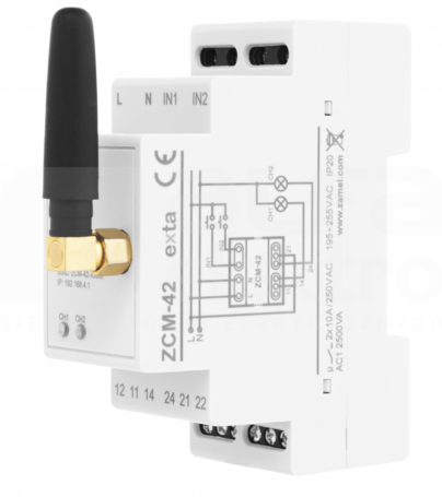 ZCM-42 2xNO/NC 16A 230VAC programator czasowy