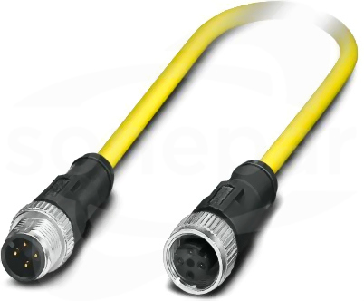 SAC-4P-M12MS/ 0,5-542/M12FS BK Kabel czujnika/urządzenia wykonawczego
