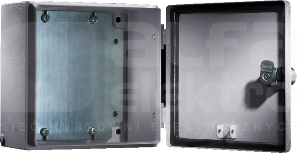 EB E-Box 150x150x80 RAL7035 Obudowa z płytą montażową metalowa