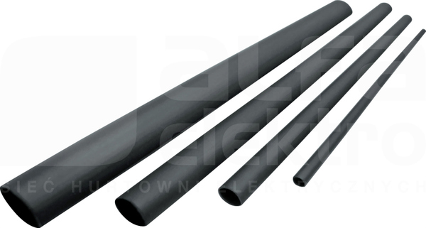 RTCK 4,8-1,6-C/1 czarny (1mb) Rura termokurczliwa cienkośc.z klejem