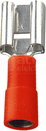 MSE 6,3/1 Sn (100szt) Nasuwka izolowana cynowana