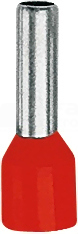 TE 4-18 czerwony (100szt) Końcówka tulejkowa izolowana