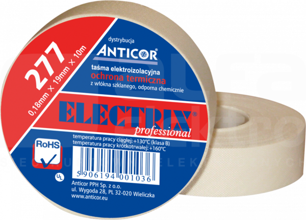 ELECTRIX BISHOP 277 0,18x25mm 11m Taśma elektroizolacyjna