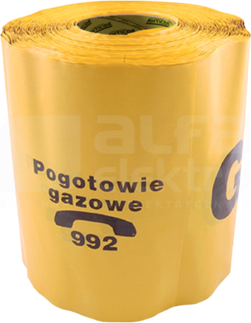 254 20cm pomarańczowy Taśma oznacznikowa z wkładką i nadrukiem