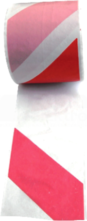 255 0,04x80mm biało-czerwony (100m) Folia ostrzegawcza