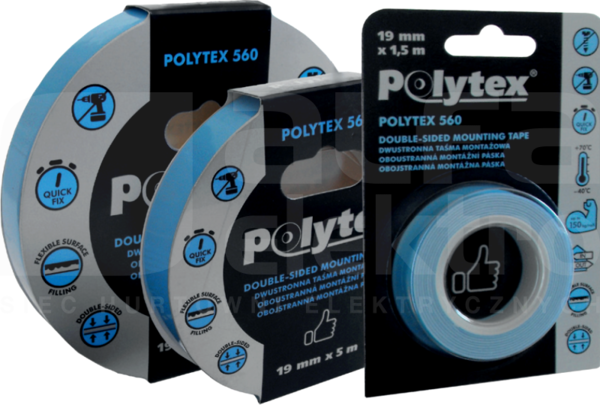 POLYTEX 560 1,1x19mm 10m biały Taśma montażowa