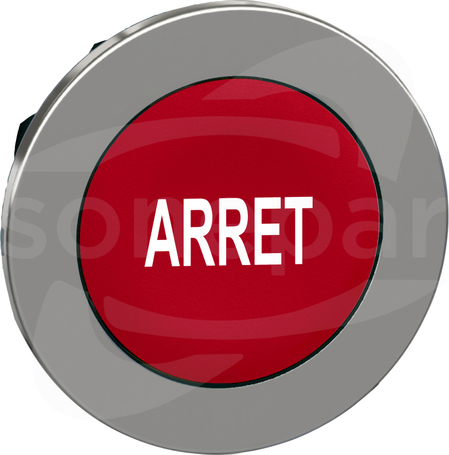 ZB4FA433 czerwony oznaczenie ARRET Główka przycisku