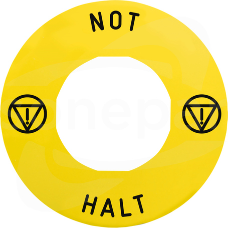 ZBY9230T ESTOP NOT HALT ETYKIETA