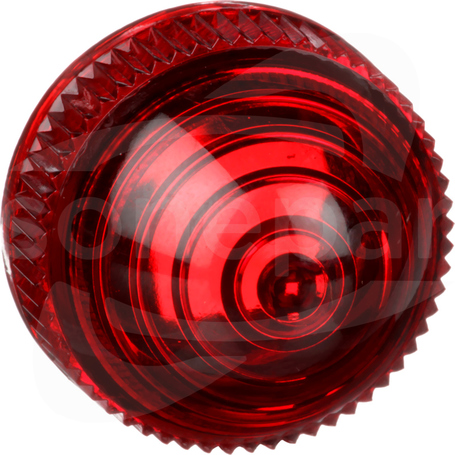 9001R9 Plastikowa soczewki kopułowej czerwona 30mm Nasadka