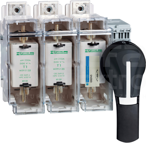 GS2AH530 630-800A IP65 czarny RĄCZKA