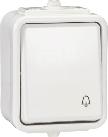CEDAR IP44 biały Przycisk dzwonek