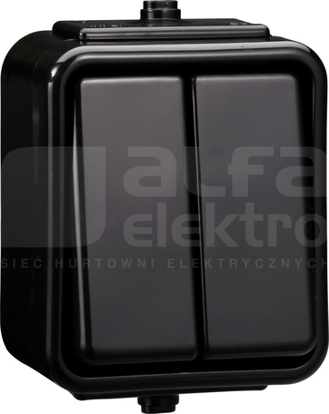 CEDAR IP44 czarny Łącznik świecznikowy