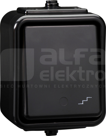 CEDAR IP44 czarny Łącznik schodowy