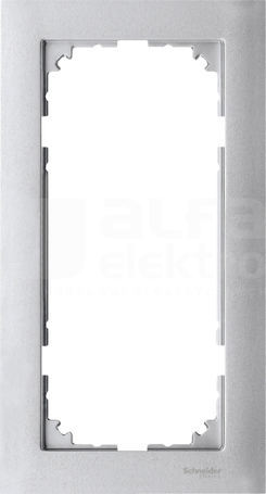 MERTEN M-PURE aluminium Ramka 2-krotna bez poprzeczki