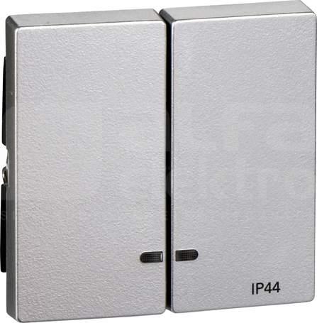 MERTEN M IP44 aluminium Klawisz 2x podśw.