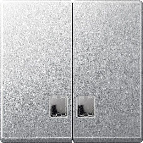 MERTEN M aluminium Klawisz świecznik.2x+okienka sygn.