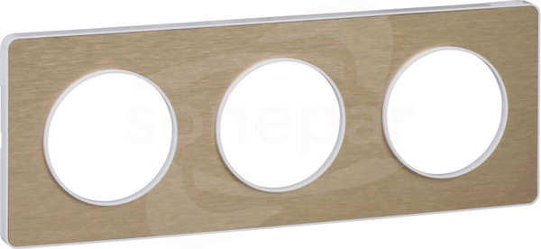 Odace S52P806L Podstawa biała bronze Ramka 3-krotna