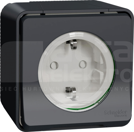 MUREVA STYL IP55 2P+Z SCHUKO antracyt Gniazdo sieciowe pojedyncze zaciski śrubowe
