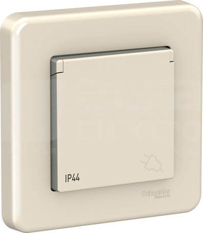 LNA2800523 IP44 kremowe Gniazdo 2P+PE