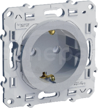 Odace S530037 aluminium Gniazdo