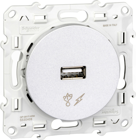 ODACE 5VDC aluminium Gniazdo USB