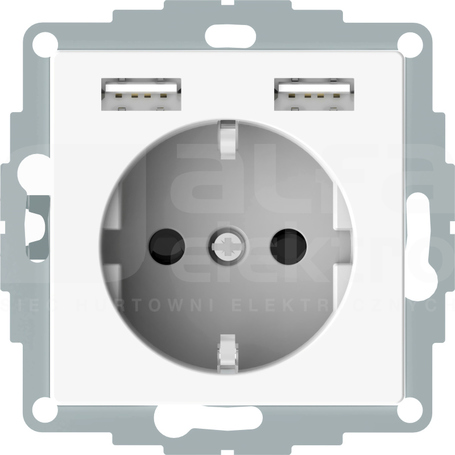 MTN2366-0319 GN. SCHUKO Z ŁADOWARKĄ USB