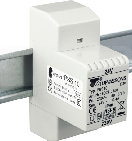 PSS 10T 230/ 24V na szynę Transformator w obudowie