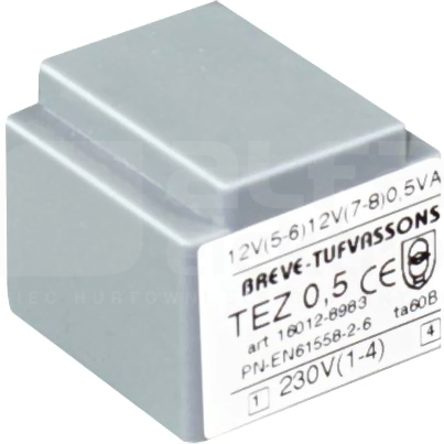 TEZ 0,5/D 230/9V Transformator zalew.żywicą