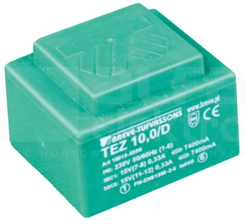TEZ 10/D 230/9-9V Transformator zalew.żywicą