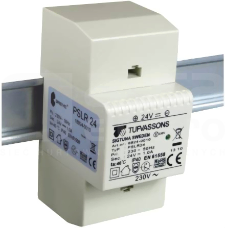 PSLR 24 230/12VDC SMPS na szynę Zasilacz impulsowy stabilizowany