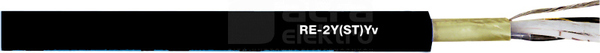 RE-2Y(St)Yv 2x2x0,5 czarny Przewód do transmisji danych ekranowany