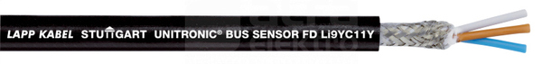 UNITRONIC SENSOR FD Li9Y11Y 3x0,25 Przewód do transmisji danych
