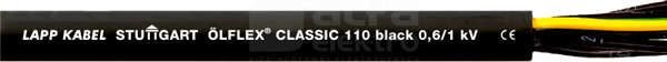 OLFLEX CLASSIC 110 3G1,5 czarny nr Przewód sterowniczy giętki