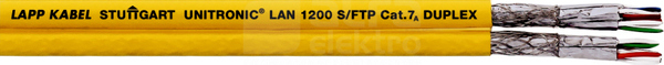 S/FTP-H 4x2xAWG22/1 kat.7A 1200MHz Przewód teleinformatyczny bezhalogenowy