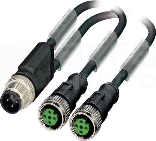 AB-C3-M12Y-0,3PUR-M12FS-B Przewód z wtykiem